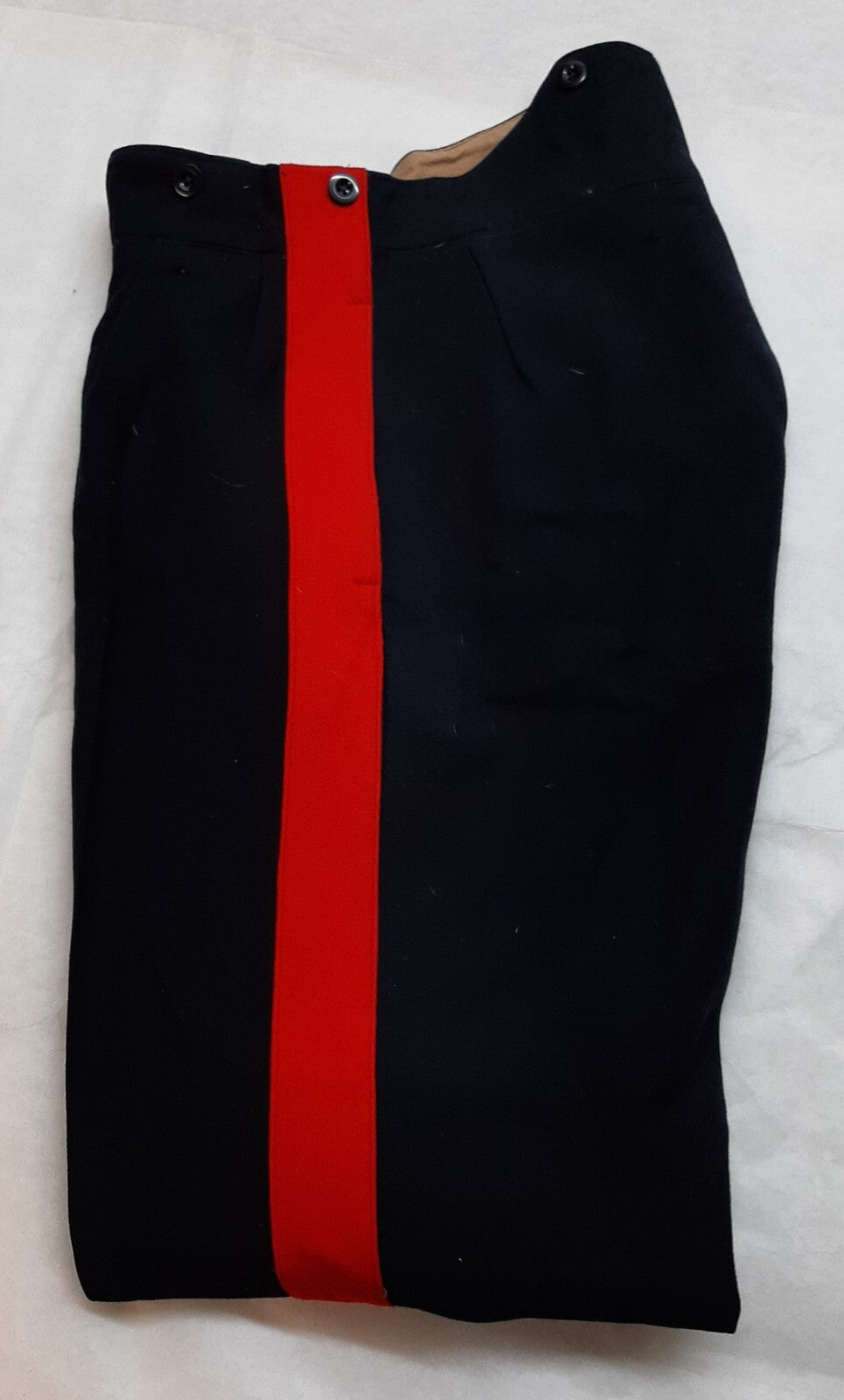 Vintage No1 Trousers British Army Red Stripe Blues Other Ranks 1966 Faulty
