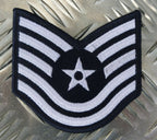 US Air Force USAF Technical Sergeant Sew-on Badge Patch x 2- NEW