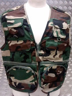 Fishing Hunters Photographers Multi Pocket Vest Military Woodland Camo