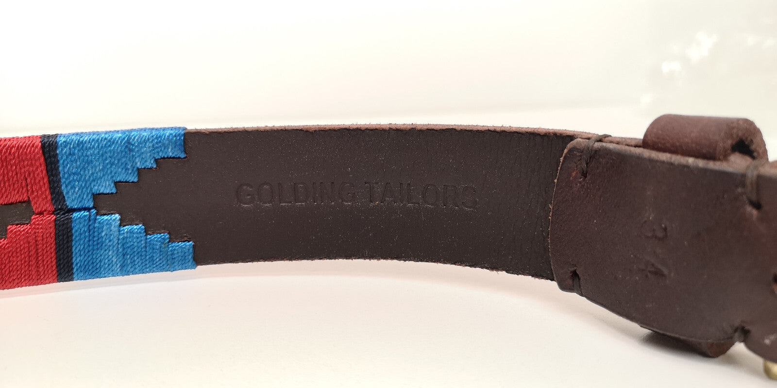 Royal Artillery RA Leather Polo Belt with Brass Buckle
