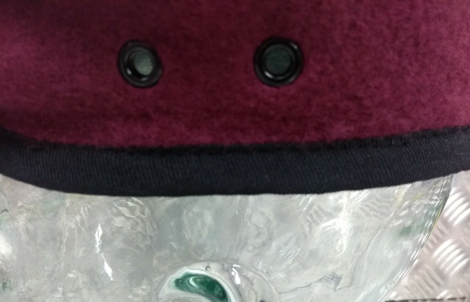 Hobson of London Style Maroon Lined Wool Beret