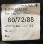 Special Ops Trouser SAS & Security Detail British Army 95 Black Ripstop 80/72/88