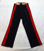 Vintage No1 Trousers 1957 Pattern British Army Red Stripe Blue Other Ranks W31"