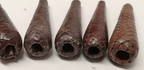 Sword Knot Acorns Dark Brown Leather Bound Replacement Parts set of 5