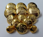 Bird & Star Dress Uniform Ring Back Buttons 1 Set 14 Buttons