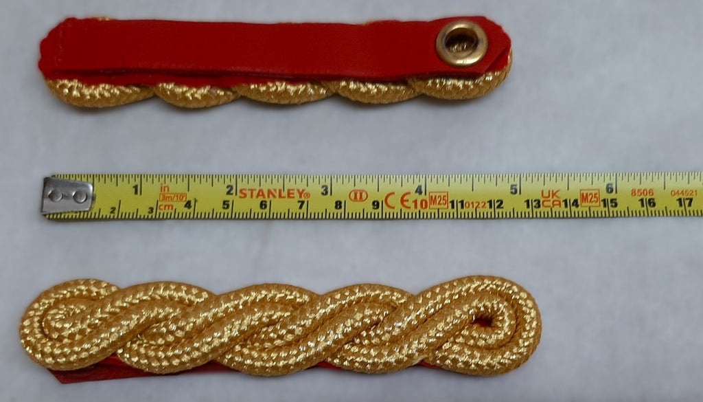 Shoulder Cords Gold 2 Ply Red Back Straps British Made New