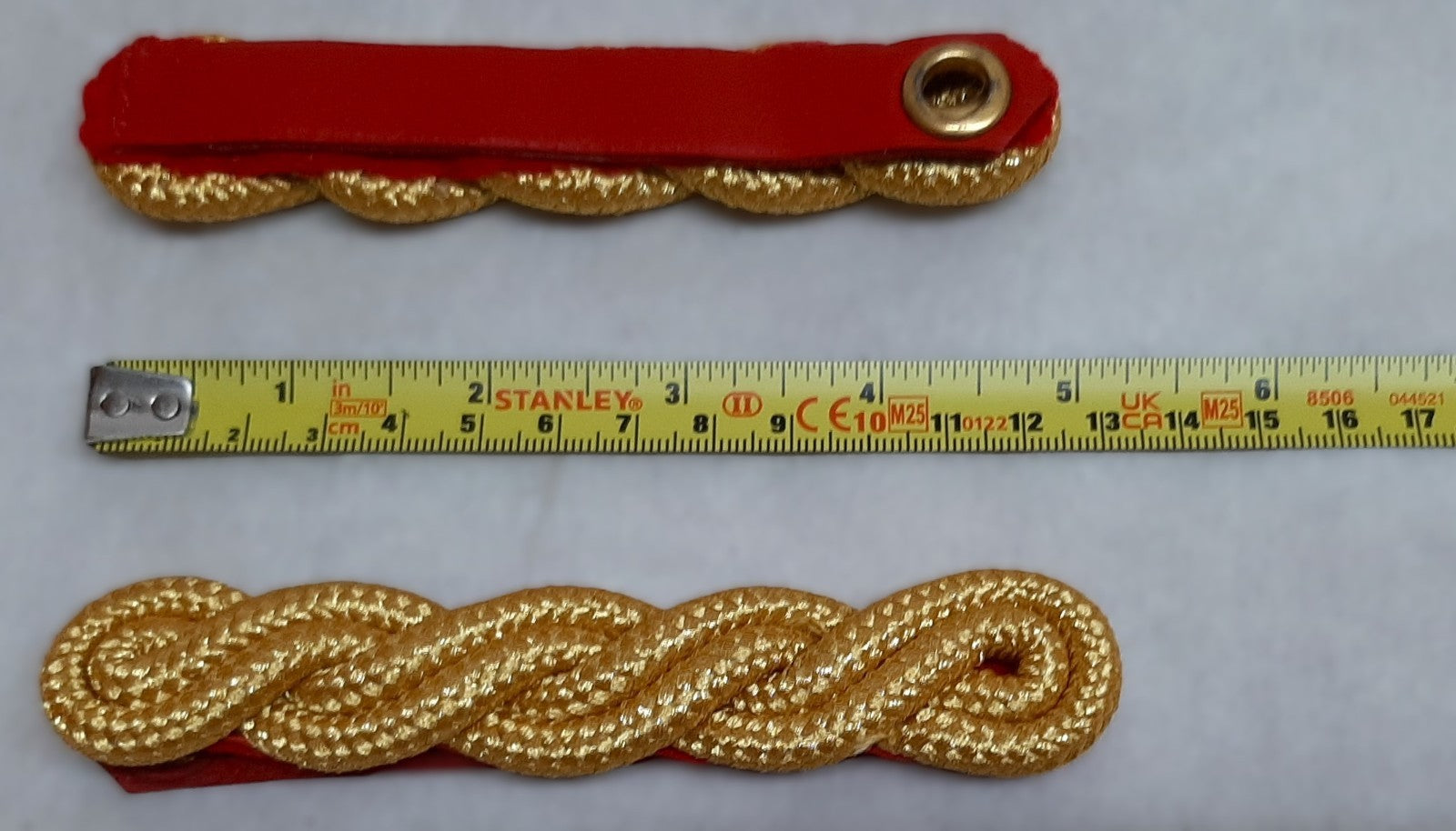 Shoulder Cords Gold 2 Ply Red Back Straps British Made New