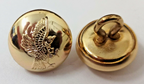 Genuine Issue Swooping Bird of Prey Insignia Ring Back Buttons X2 NEW