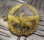 Eagle Span Laurel Leaf Metal Hat Badge - NEW