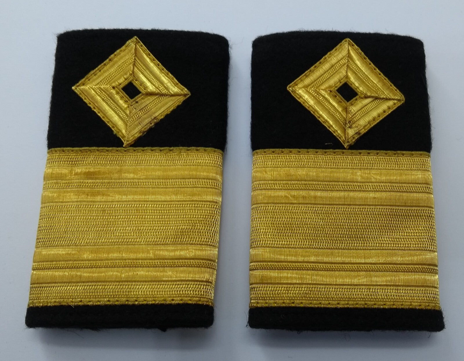 Naval Shoulder Slides Officers Style Gold Lace Navy NEW