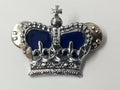 Rank Crown British Made Spec Chrome / Blue With Snap Pin Fixing