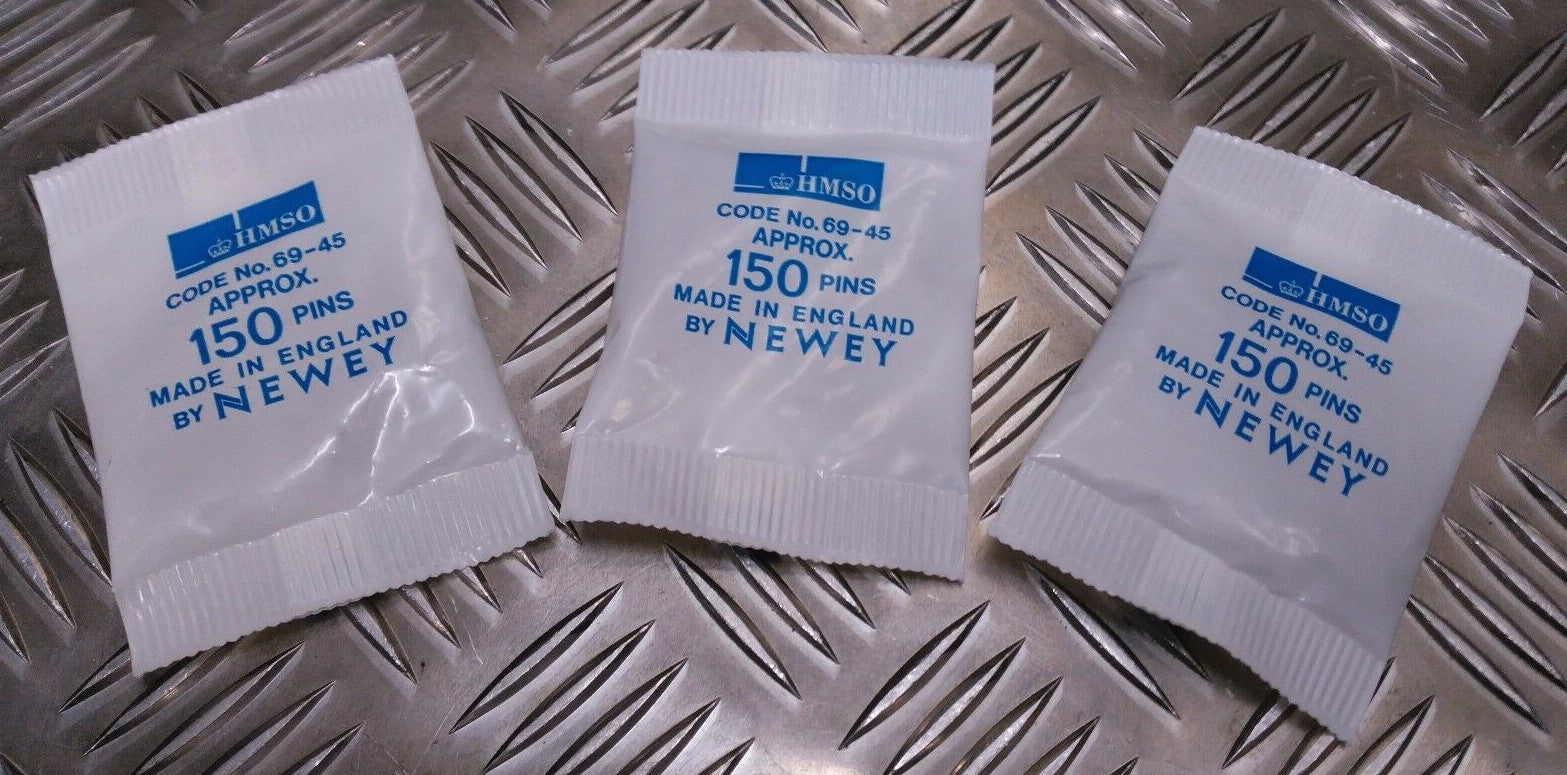 British Issue Standard Metal Sewing / Tailors Pins 450, 750 or 1050 pieces - NEW