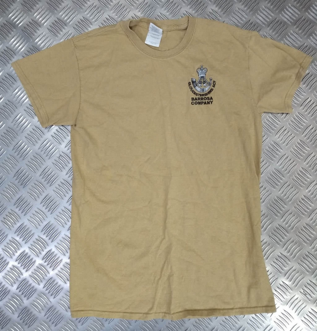 Gloucestershire ACF Barossa (B) Company Crew Neck Beige T-Shirt Size Small