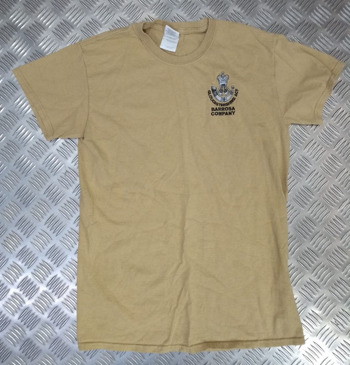 Gloucestershire ACF Barossa (B) Company Crew Neck Beige T-Shirt Size Small