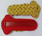 Shoulder Cords Senior Officer Gold Braid No Insignia Red Felt Backing UK Made