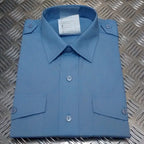 RAF Royal Air Force Shirt Blue Short Sleeves No1 No2 Collar Size 38cm NEW