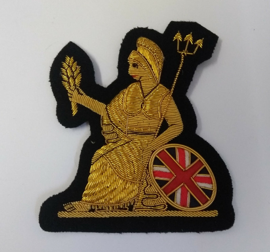 Britannia Embroidered Badge No1 Dress Issue Gold Wire Insignia Unissued