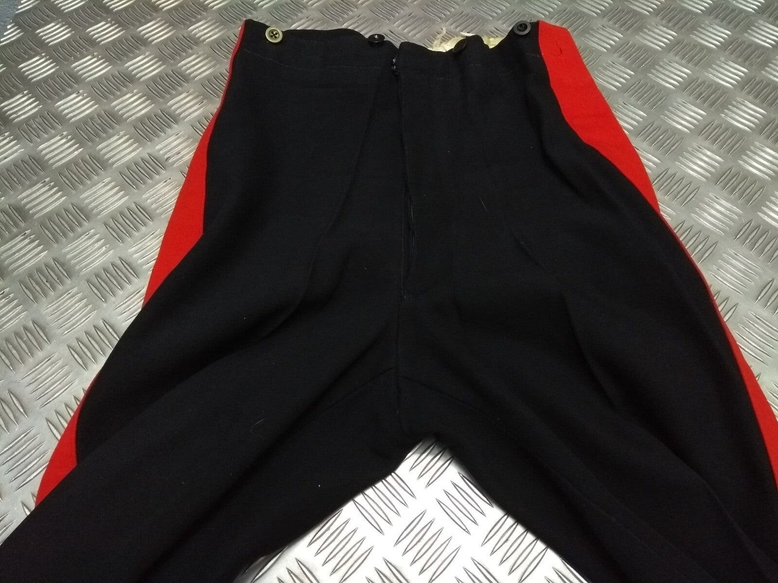 Vintage No1 Trousers Wide Red Stripe By Moss Bros London LTD with Defects