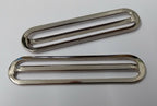 Genuine British Chrome Stable & Parade Belt Sliders Adjusters X2 STD215