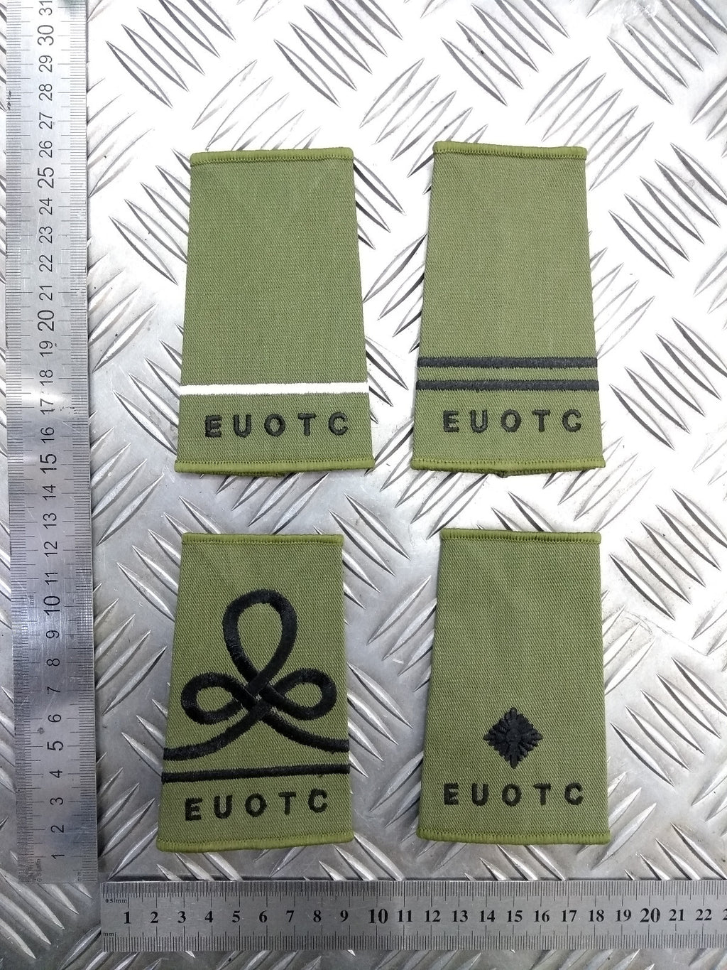 Exeter University Officers' Training Corps EUOTC OD Green Rank Slides - NEW