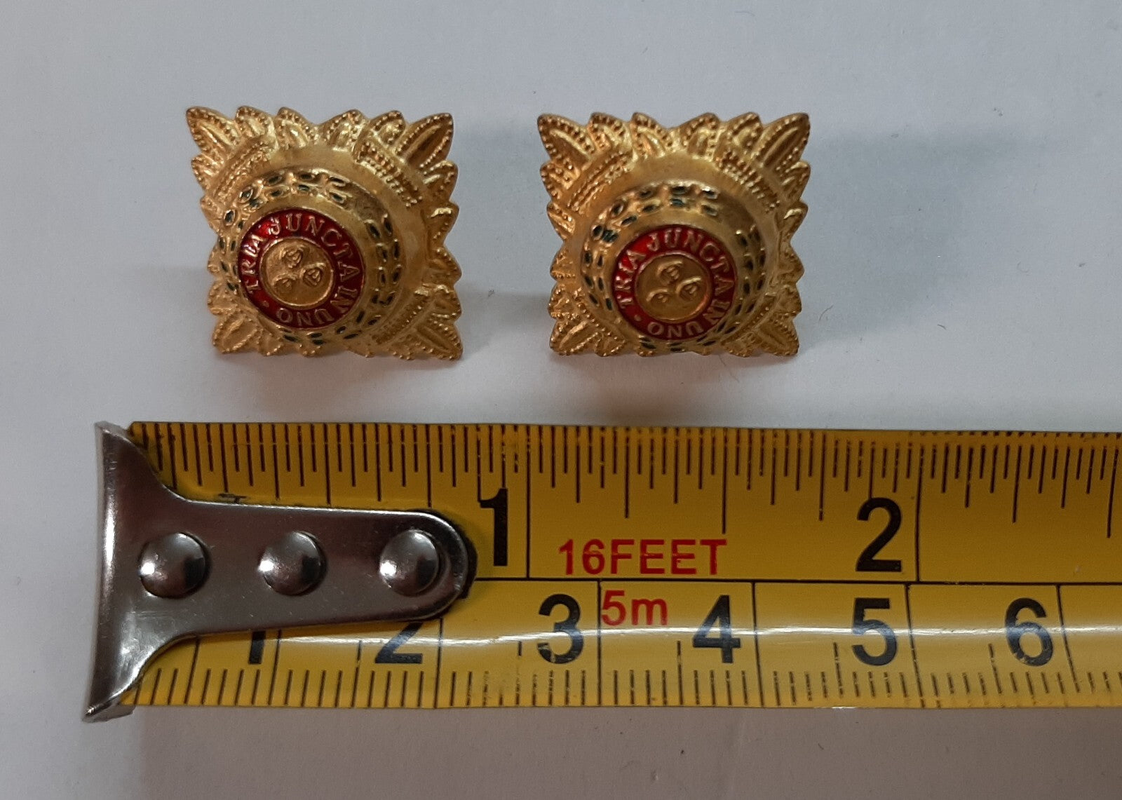 Vintage 2nd LT Rank Pips British Army Stars Dress Pattern Screw Post x2