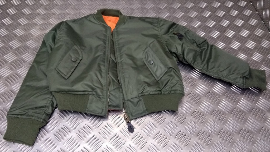 RAF Kids Army Royal Air Force MA1 Flight Pilot Bomber Style Childrens Flying Jacket - NEW