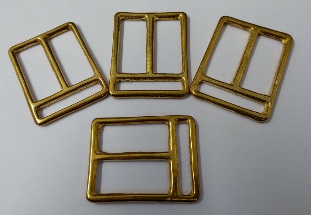 Genuine British Issue Brass 3 Way Strap / Belt Stay x 4 NEW