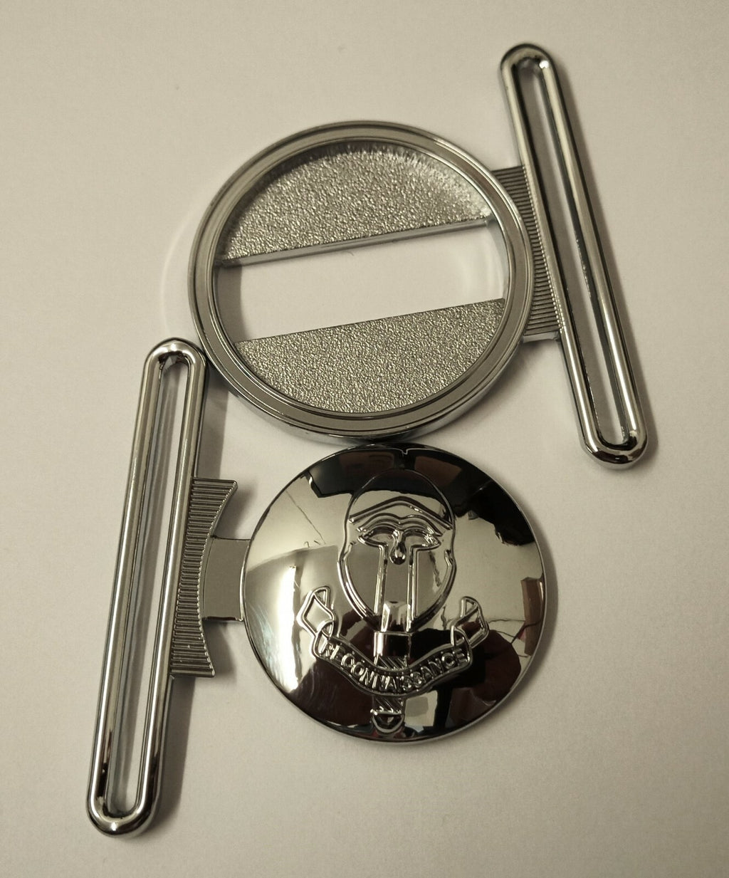 Genuine British Army Special Reconnaissance Regiment Chrome Belt Buckle SRR NEW