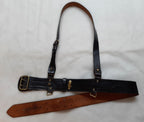 No1 Sam Browne British Waist Belt & Cross Strap Size 3 32"-36"