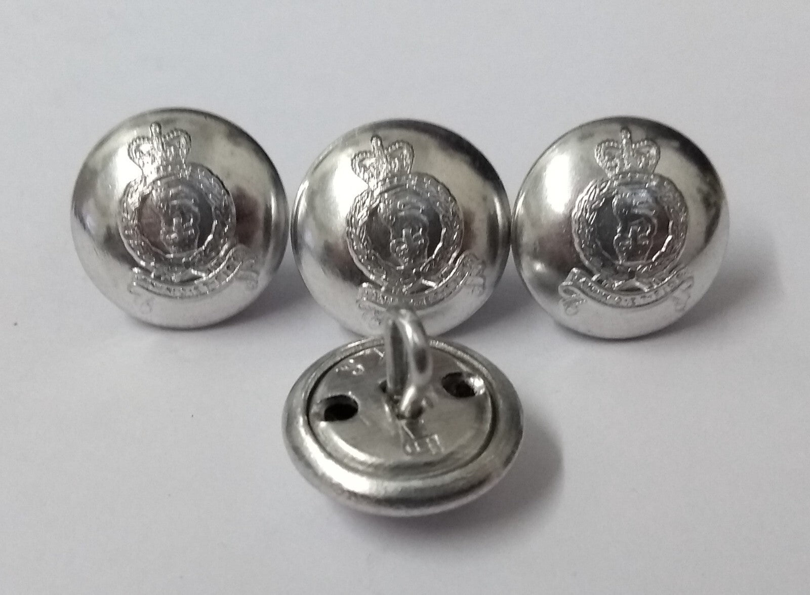 AGC Buttons Adjutant General's Corp Service Dress Silver Subdued No1 / No2 Issue