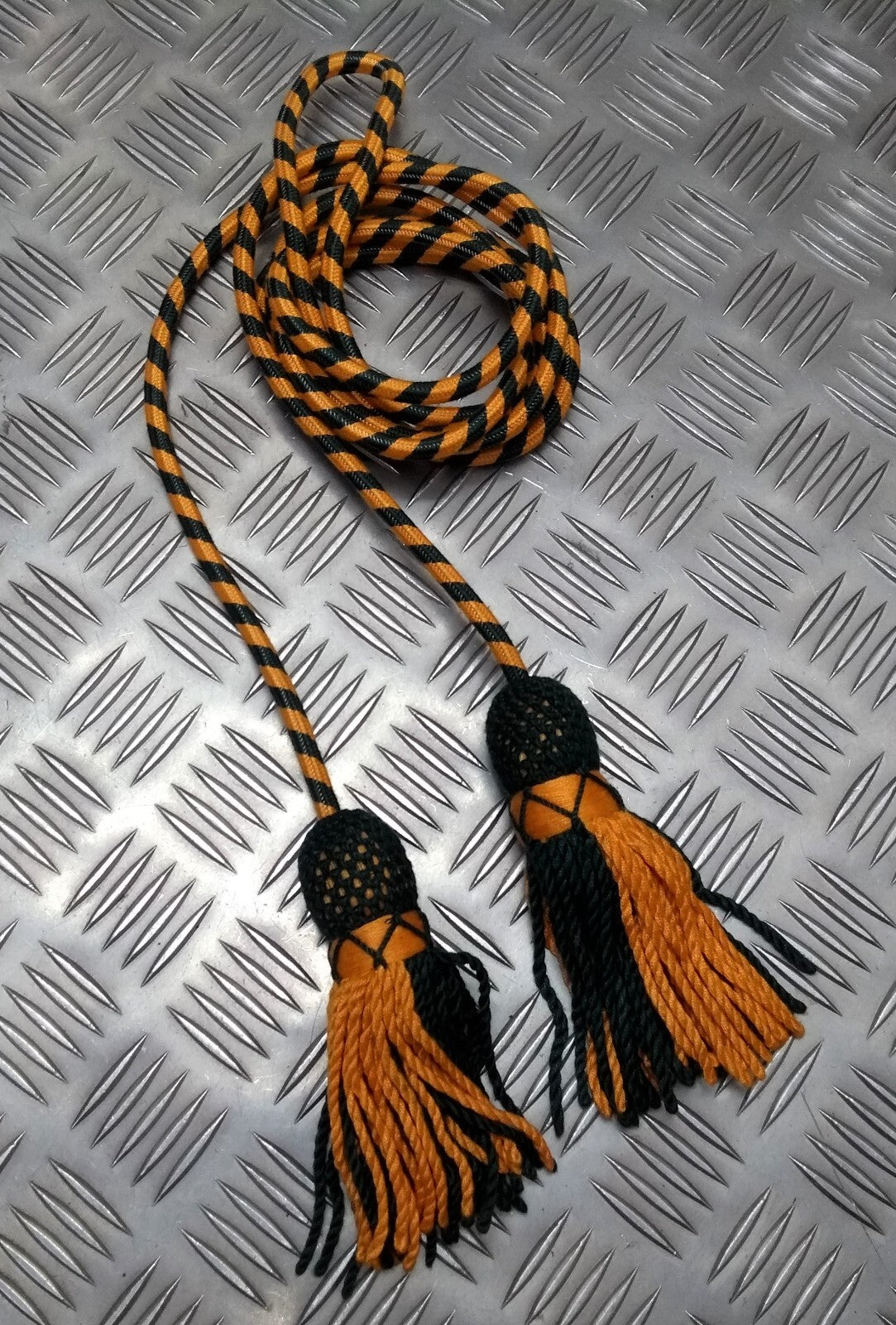 Pipers & Bugle Cord For Ceremonial Parade Dress 2 Tone Gold & Green With Tassels