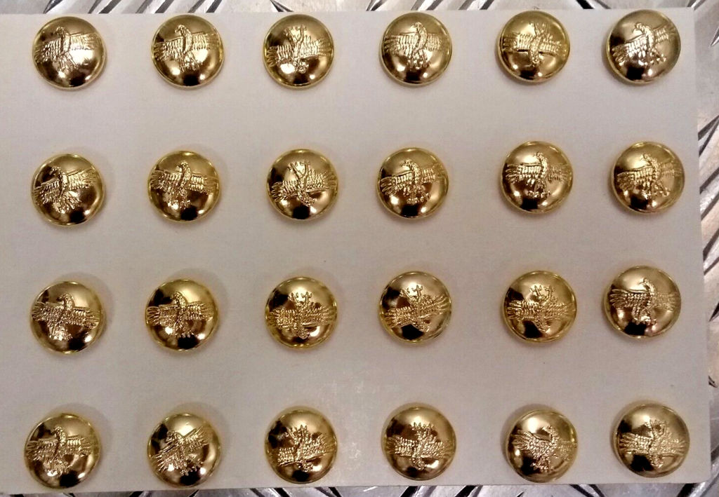 Genuine Zambian RAF Royal Air Force Issue Ring Back Buttons 13mm 1 Card x 24 NEW