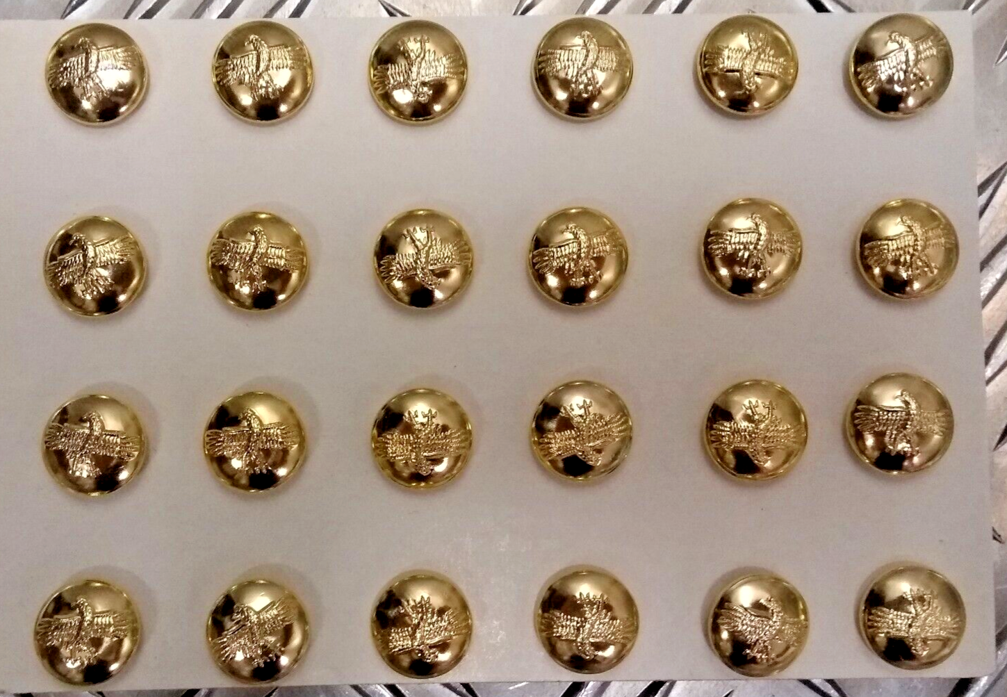 Genuine Zambian RAF Royal Air Force Issue Ring Back Buttons 13mm 1 Card x 24 NEW