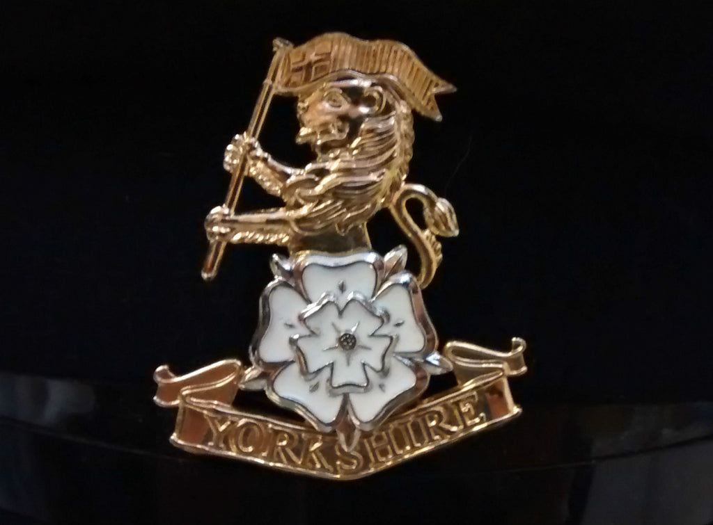 Yorkshire Regiment Dress Hat with Badge & Chinstrap, Genuine British Army
