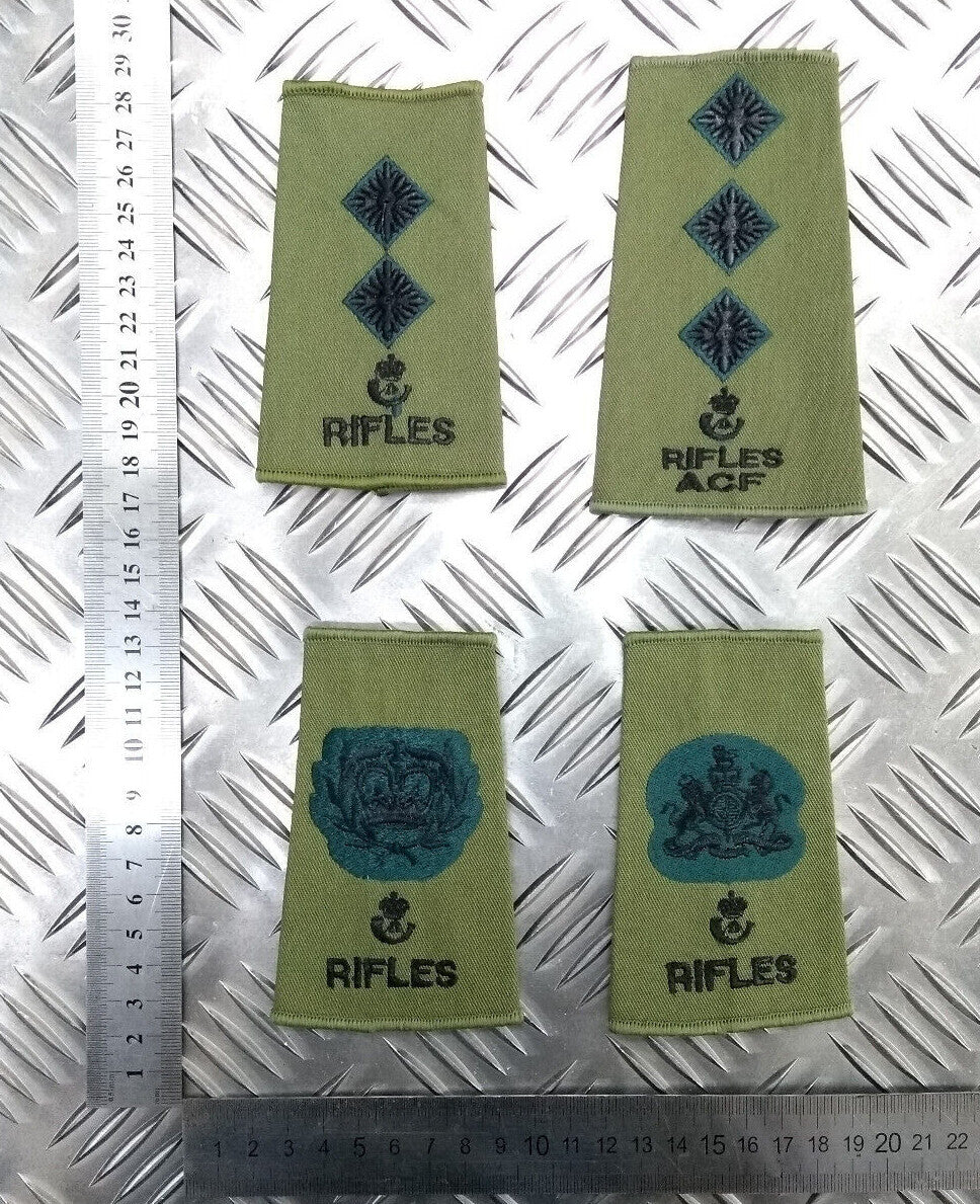 Green OD Rifles Rank Slide Various Ranks Genuine British Army Issue - NEW