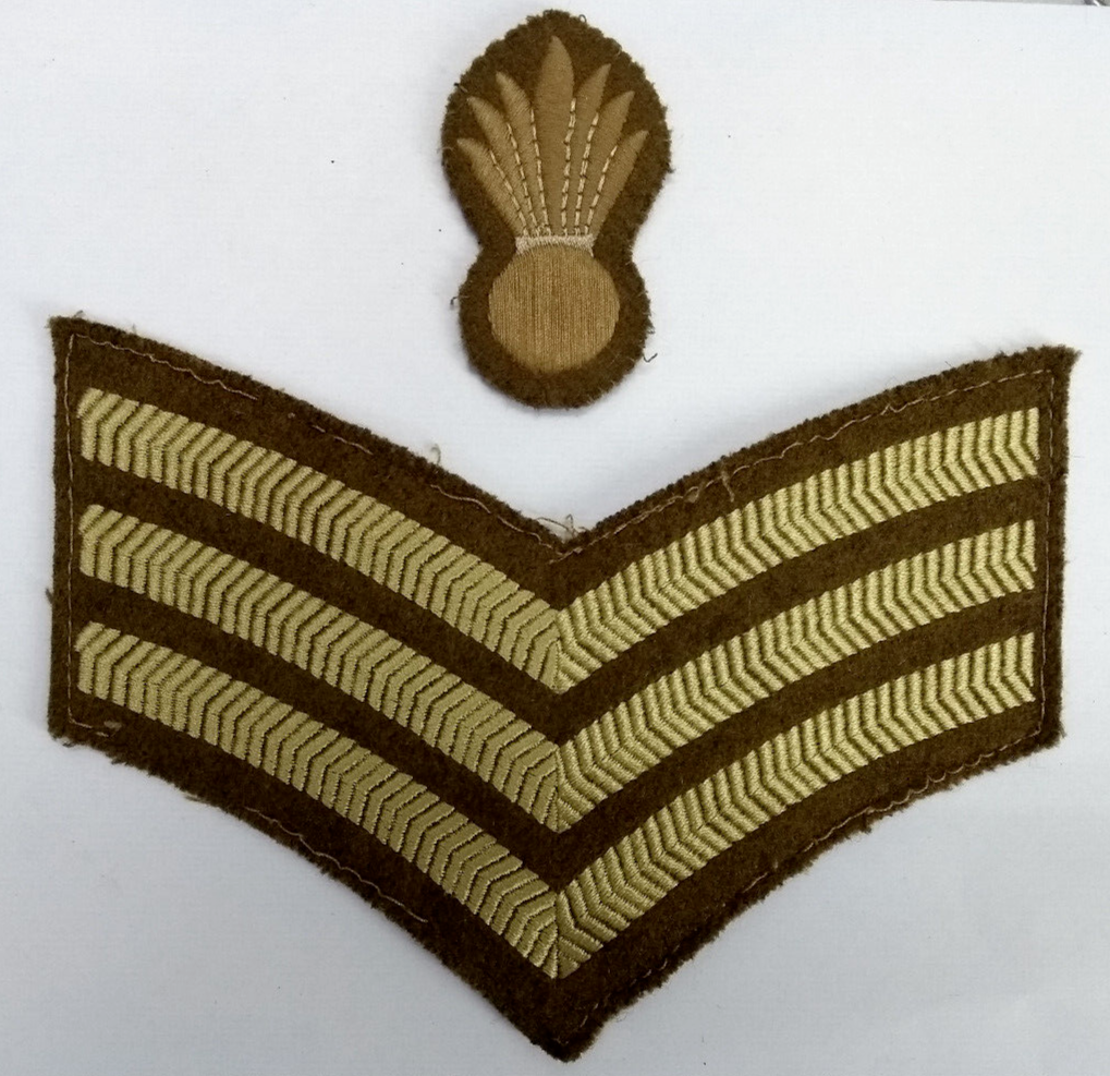 Grenadier Guards Sergeant Chevron & Grenade Patch Genuine British Army