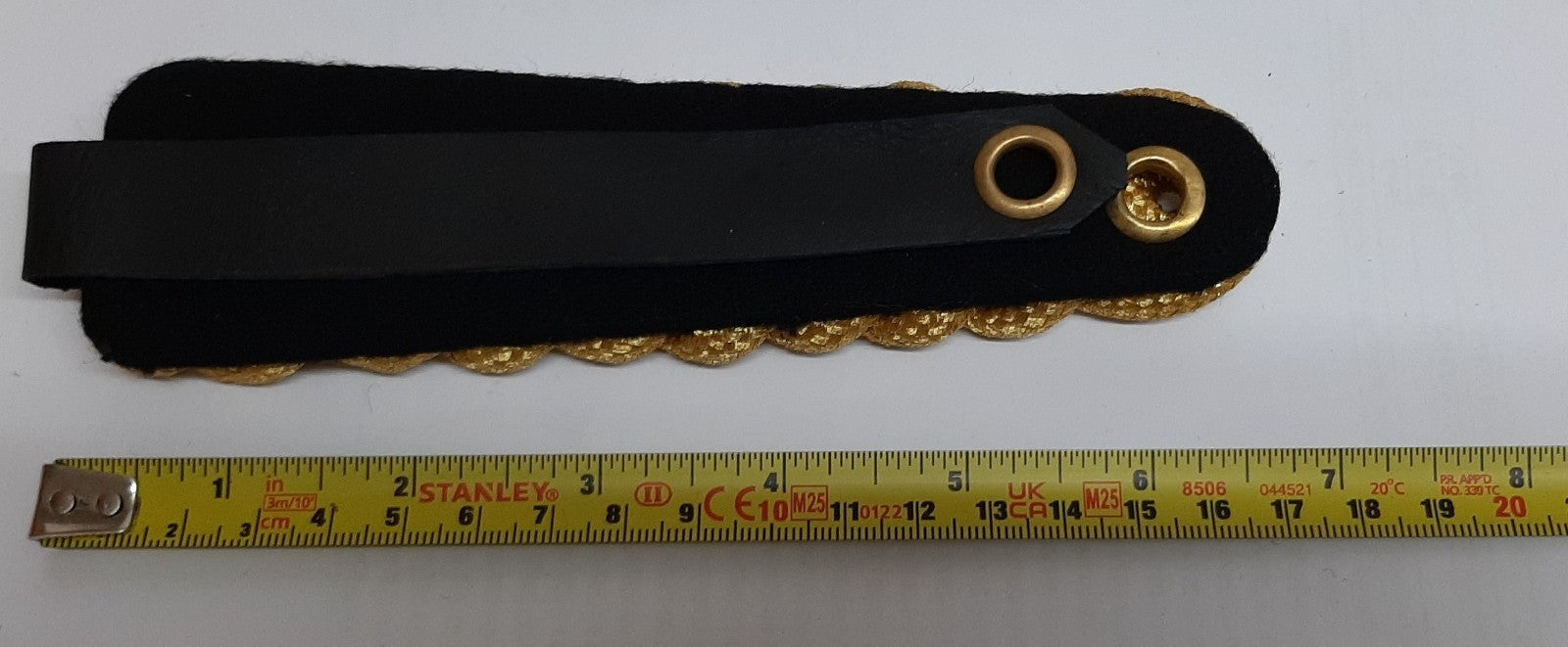 Gold Shoulder Cord Dragoon GDS Pattern With Black Strap / Backing British Made
