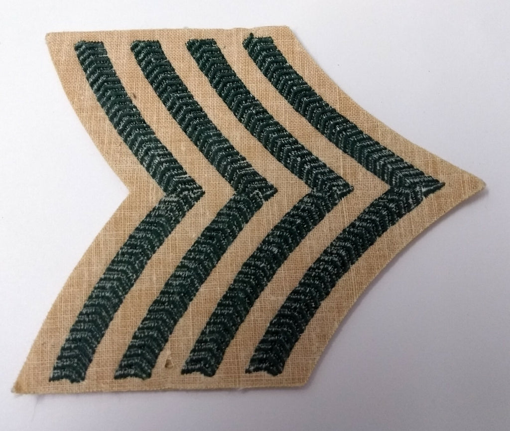 Genuine Vintage British Light Infantry Rank Stripes 4 Chevrons