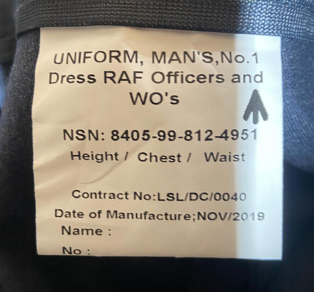 Dress Trouser RAF Royal Air Force Blue Grey Colour OFCs / WOs Size 96cm
