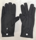Black 3 Dart Cotton Parade Ceremonial Gloves Size Large