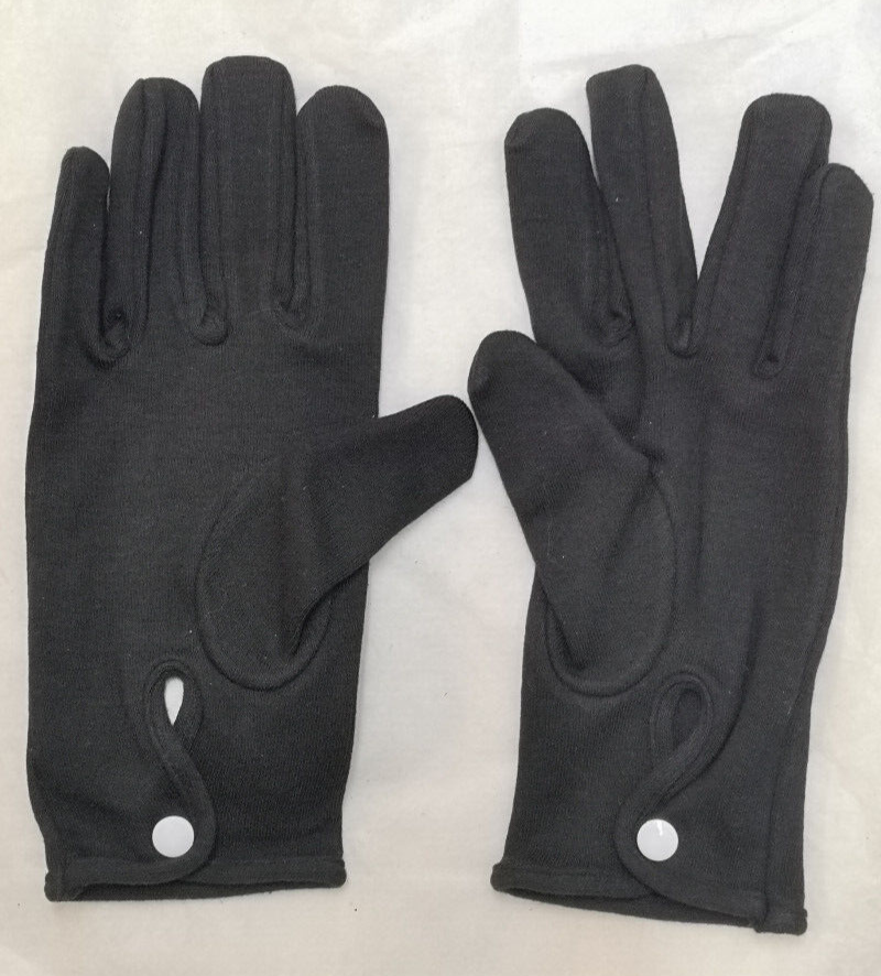 Black 3 Dart Cotton Parade Ceremonial Gloves Size Large