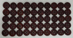 Vintage Buttons 50 4 Hole Army Shirt Buttons Wine Burgundy Size 11.3mm NOS