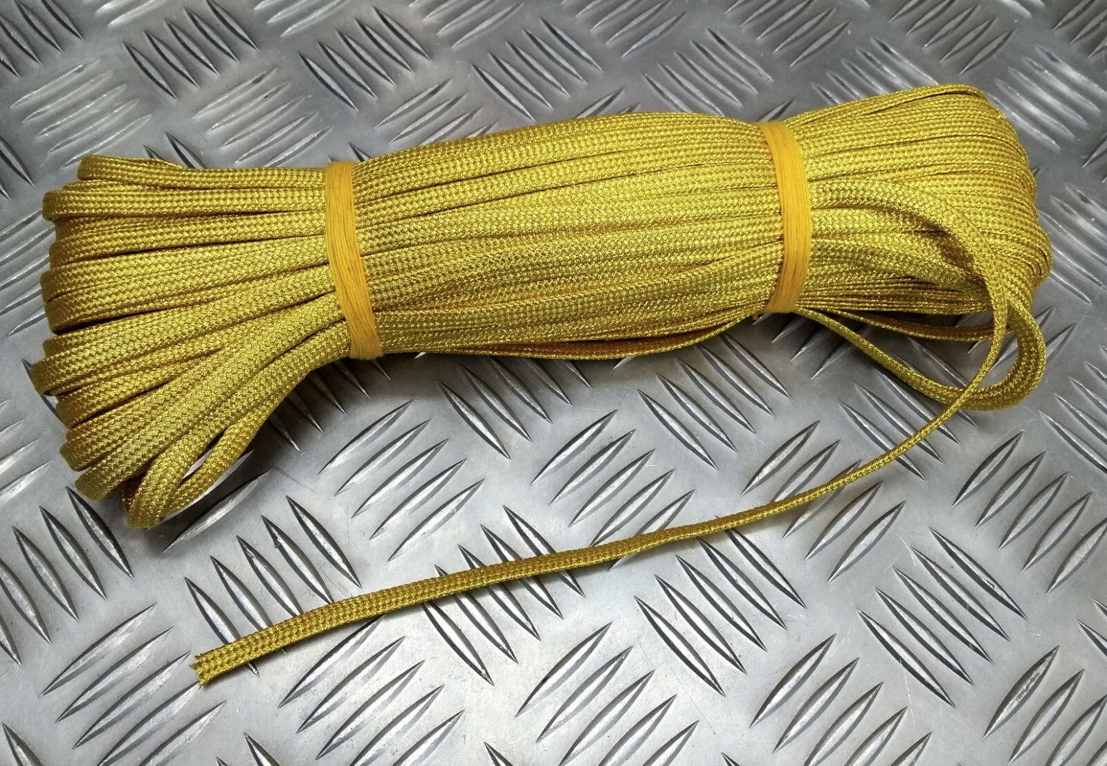 Genuine Vintage British Army Issue 1/4" Gold Mylar Hollow Cord / Lace Ribbon RC1