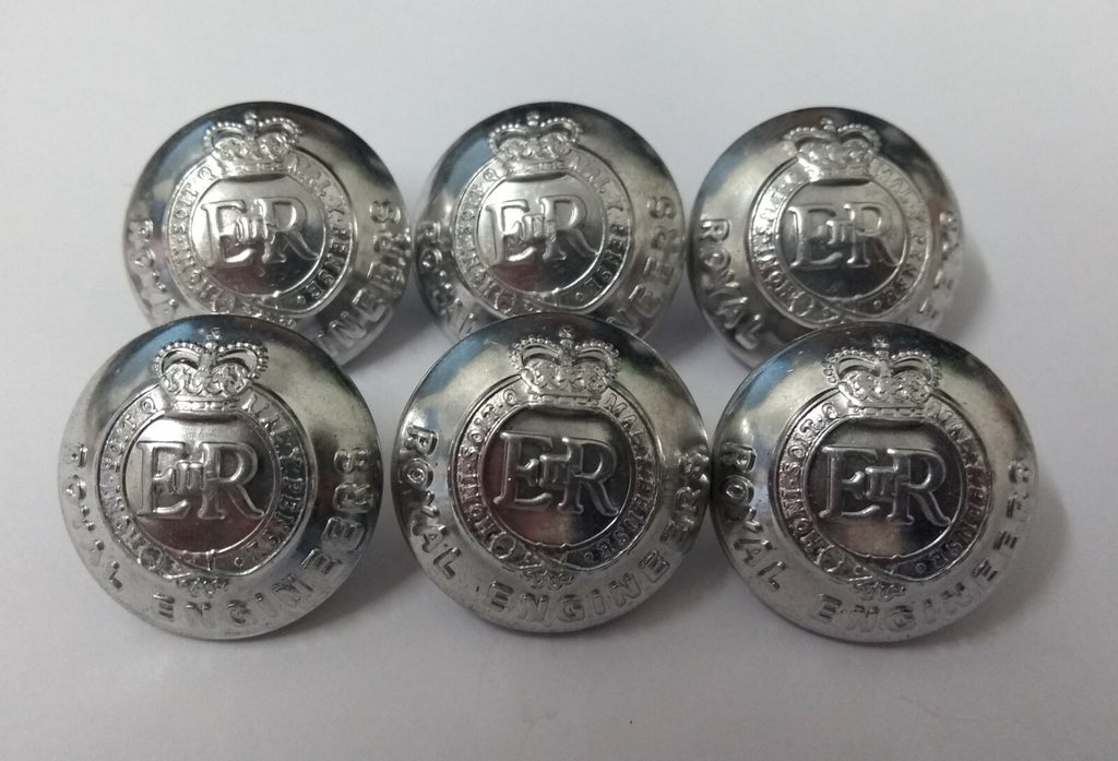 Genuine British Army Issue No1 / No2 Dress Royal Engineers Silver Buttons 40L