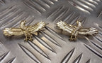 RAF Royal Air Force Soaring Eagle Collar Badges Matching Pairs Metal Badges X2 Pairs MFCD7