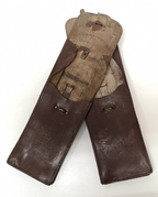 Vintage Issue Leather Ammo / Utility Pouches Dark Brown x2