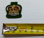 Staff Sergeant Crown No1 Grass Green British Army Hand Embroidered Arm Patch