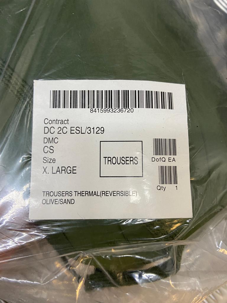 Army Reversible Trouser Cold Weather Softy Green & Sand British- NEW