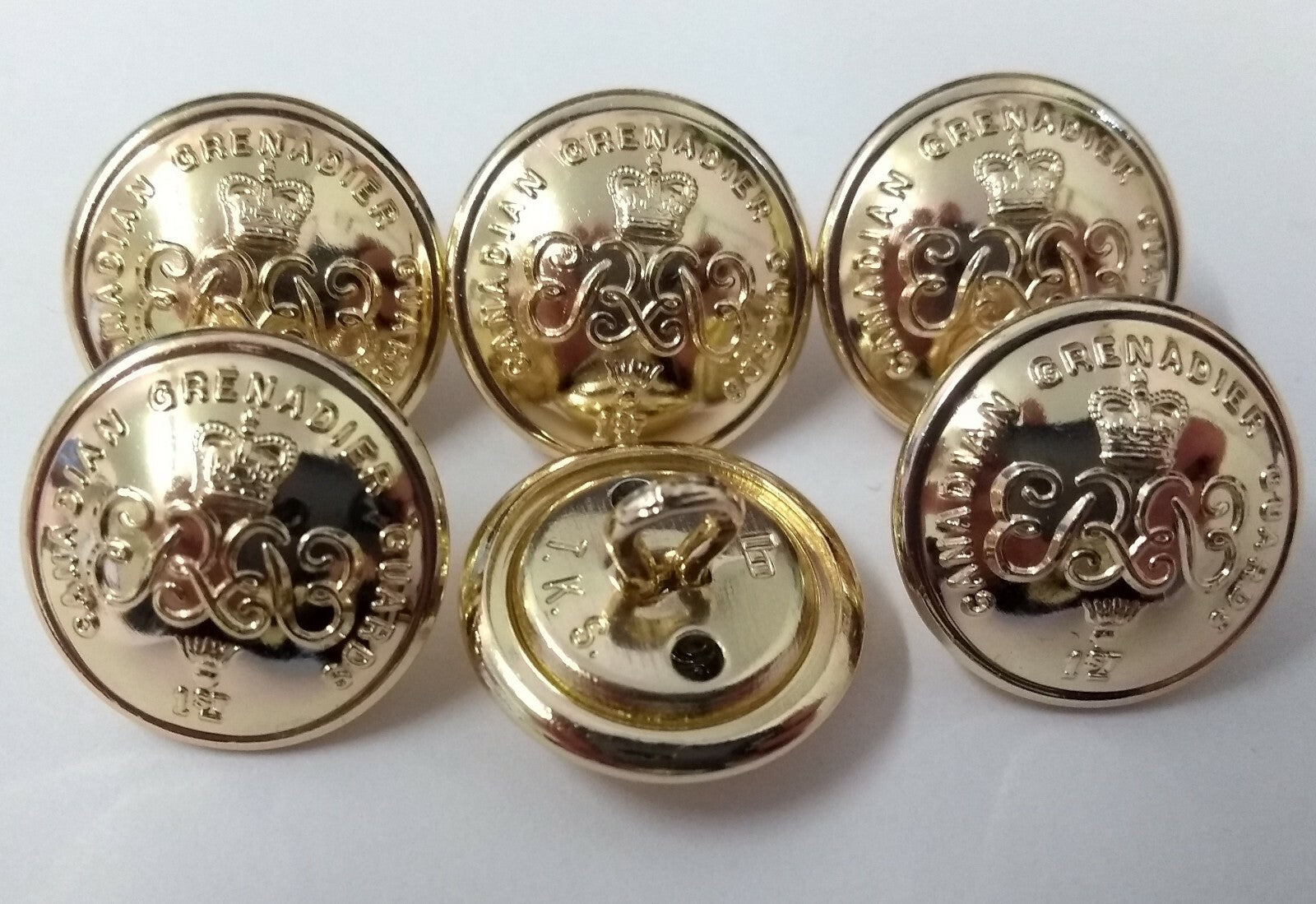 Genuine Canadian Issue 1st Grenadier Guards 30L Standard Dress Buttons ASBT139