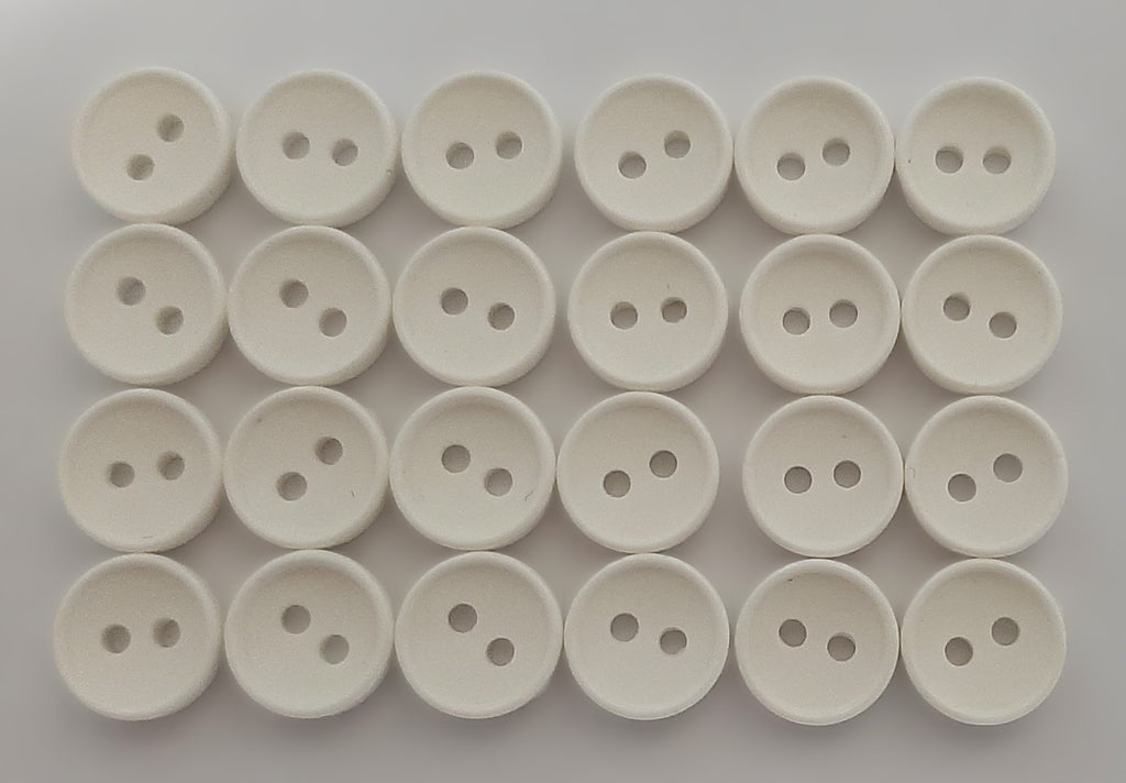 Ex Service Buttons / Anchors Old Pattern British Made White 2 Hole Size 11.3mm